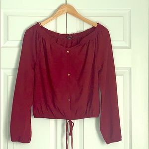 Off the shoulder crop top